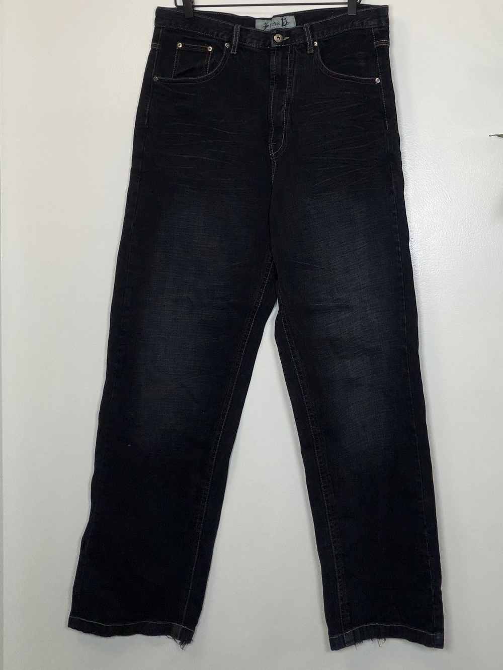 Men's Black Straight-Leg Jeans